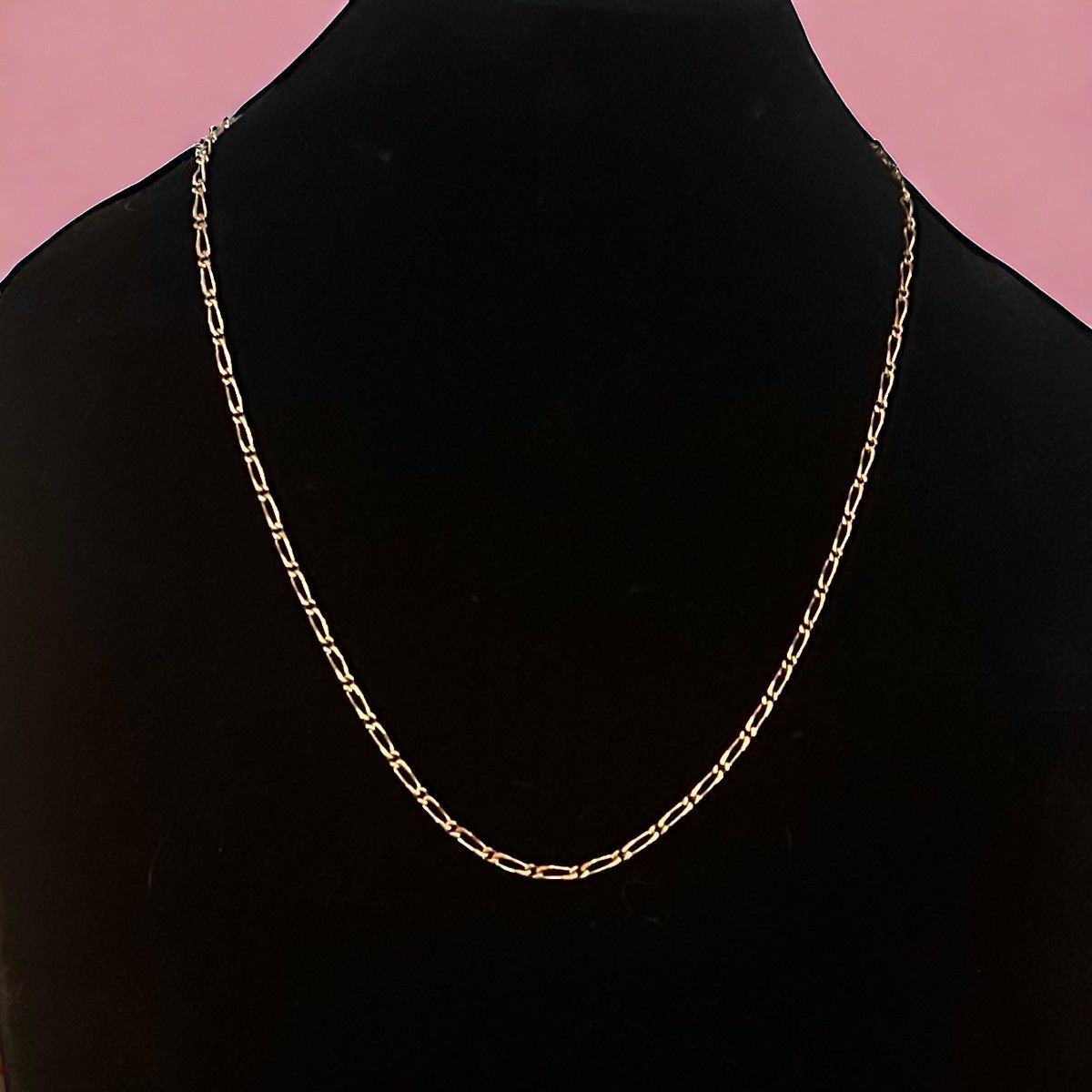 Vintage Vintage gold tone figaro chain necklace Size ONE SIZE - 1 Thumbnail