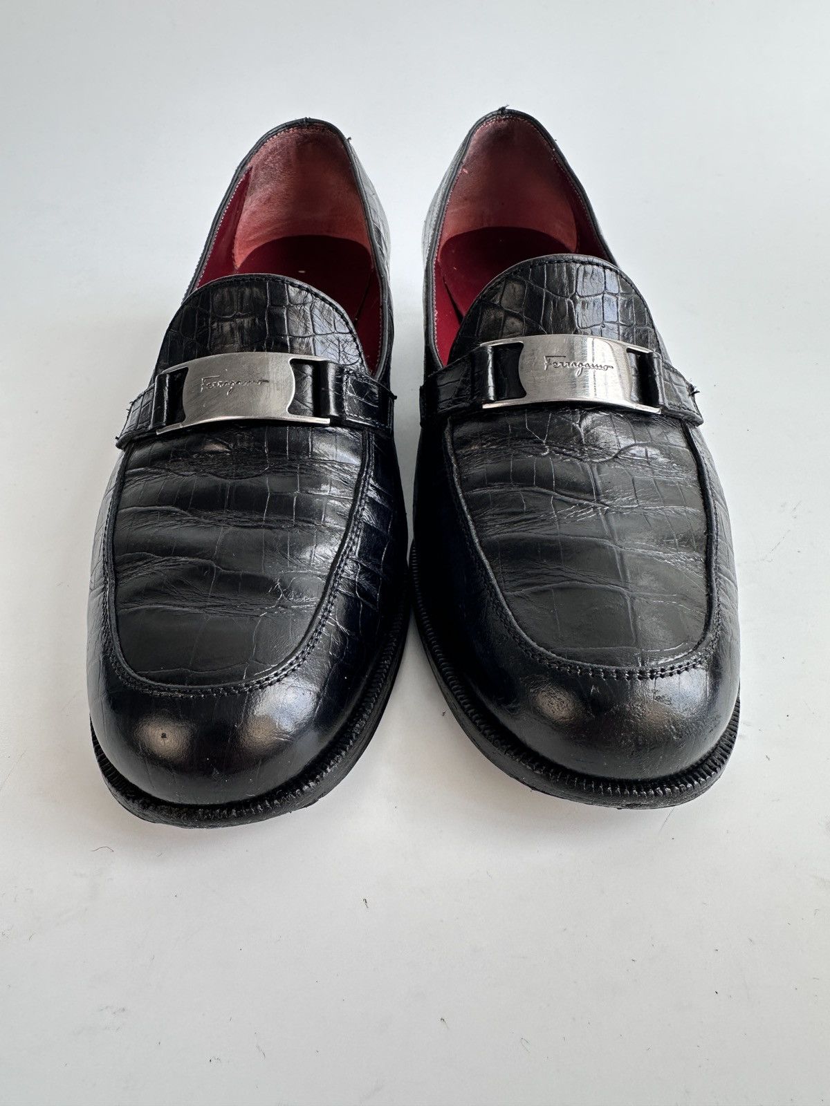 Salvatore Ferragamo Salvatore Ferragamo Sport Croc-Embossed Leather Loafers Size US 6 / IT 36 - 5 Thumbnail