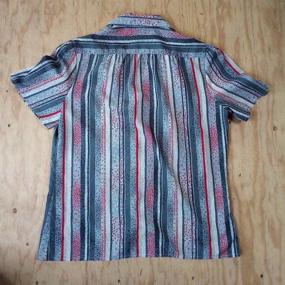 Vintage Vintage Pykettes Speckled Stripes Polyester Disco Shirt Size M / US 6-8 / IT 42-44 - 5 Thumbnail
