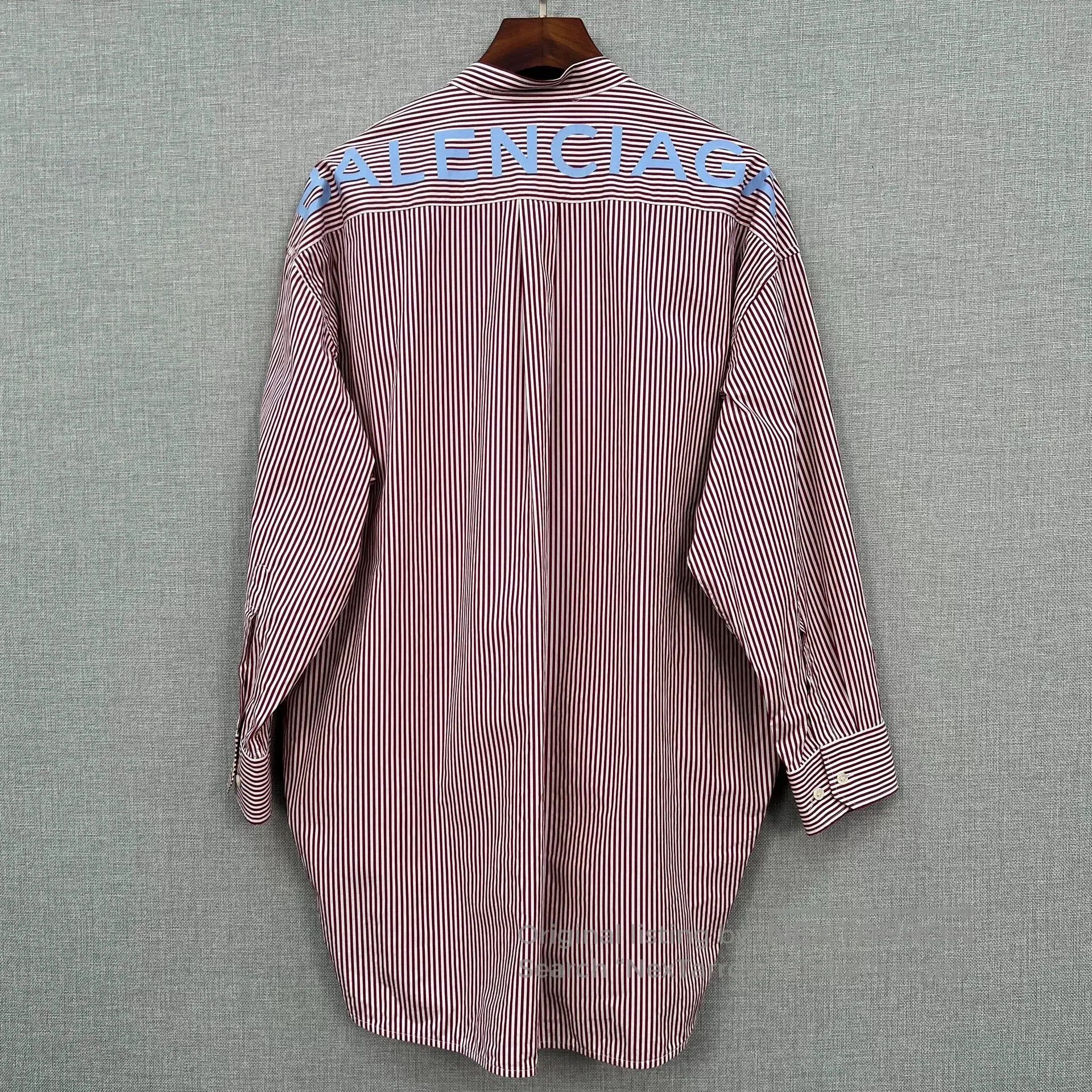 Balenciaga Balenciaga Oversize Logo Stripe Shirt. Size S / US 4 / IT 40 - 2 Thumbnail