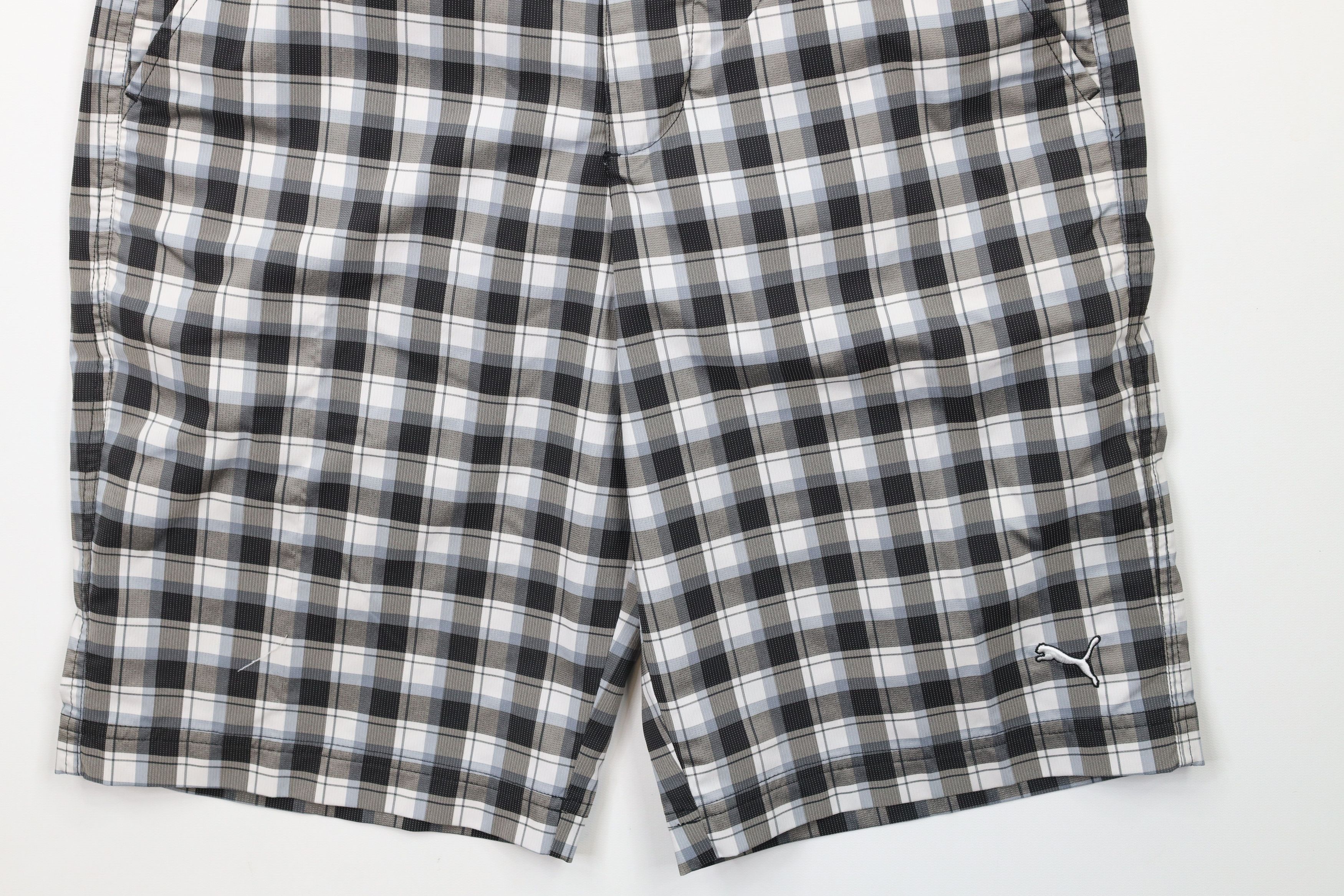Puma × Vintage Puma Golf Cell Fowler Stretch Golfing Chino Shorts Plaid Size US 30 / EU 46 - 4 Thumbnail