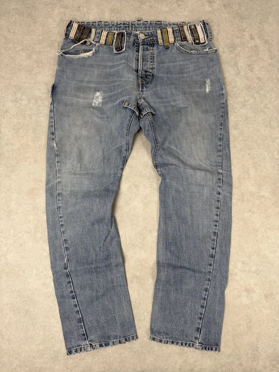 Dsquared2 SS2005 Dsquared2 Multi Belt Loops Blue Slim Denim Jeans Size US 36 / EU 52 - 1 Thumbnail