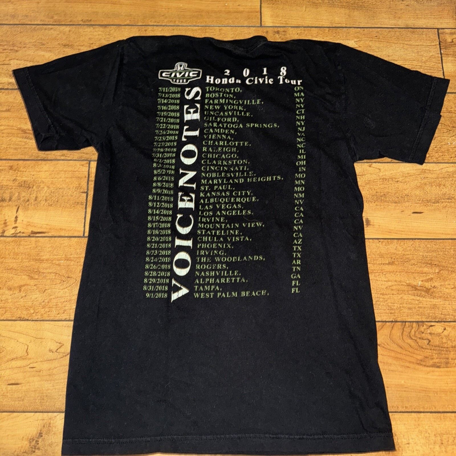 American Apparel × Band Tees Charlie Puth Voicenotes T-Shirt Black Small 17.5x25.5 Size US S / EU 44-46 / 1 - 4 Thumbnail