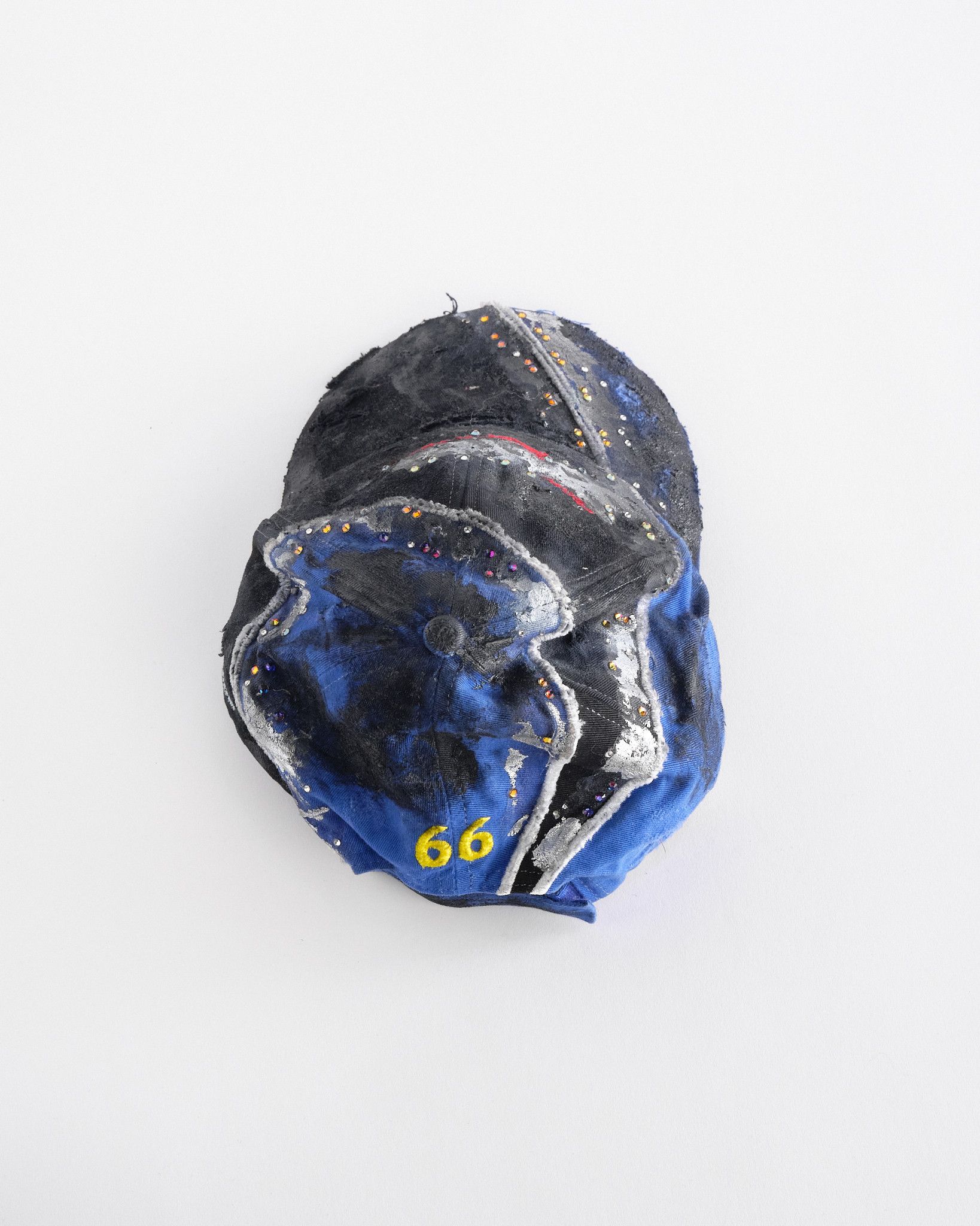 Other ASTROBOI* 'Racing' black and blue distressed rhinestone hat Size ONE SIZE - 5 Thumbnail