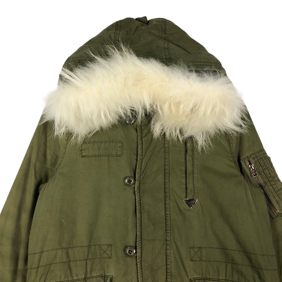 Japanese Brand 🔥Fish Tail Parka Jacket Punk Design Rodeo Crowns Mink Fur Size US M / EU 48-50 / 2 - 2 Thumbnail