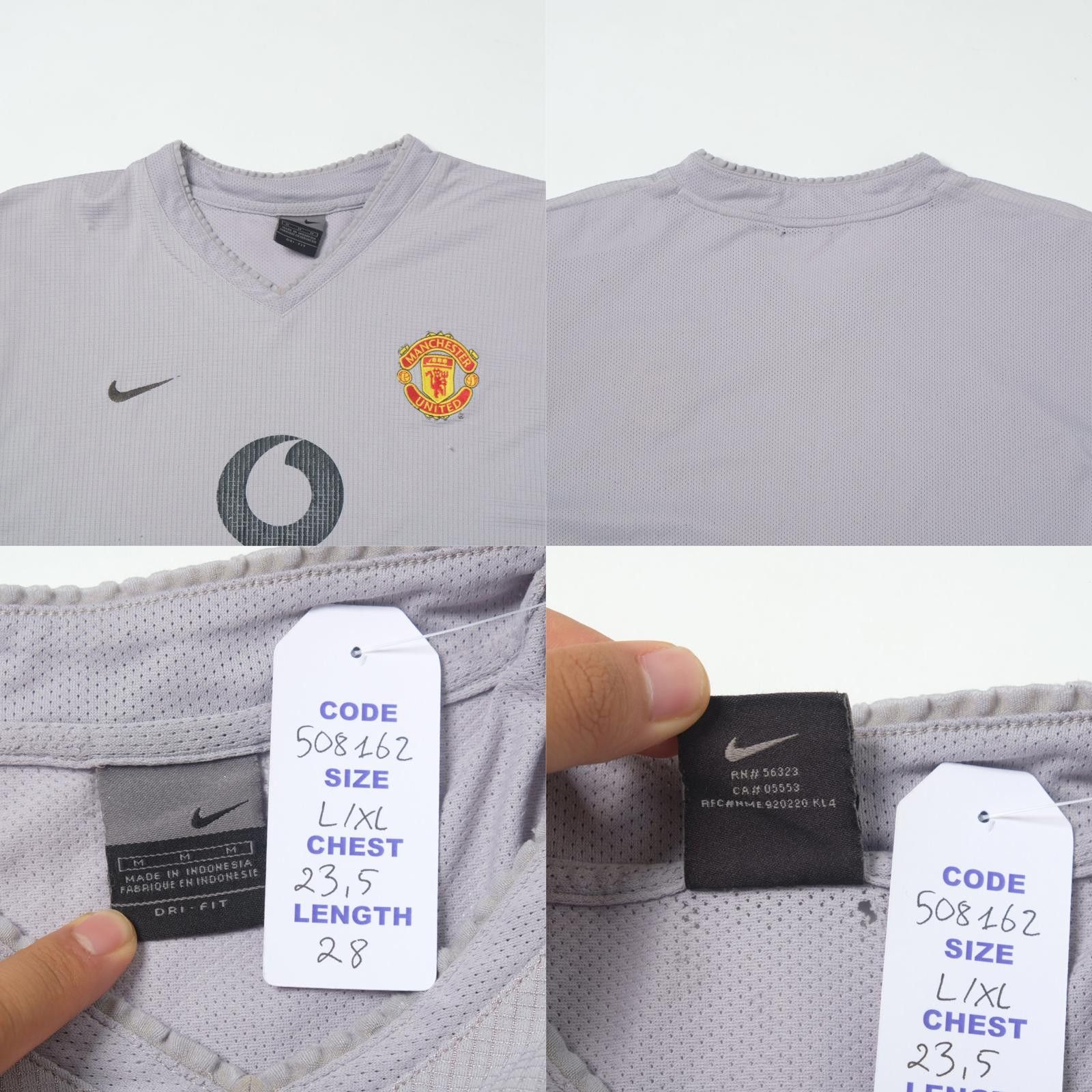 Nike 2003/04 Manchester United Training Shirt (L/XL) Size US L / EU 52-54 / 3 - 4 Thumbnail