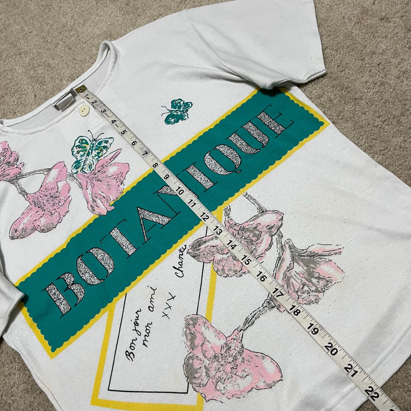Other Vintage Koret Made in USA “Botanique” Floral Graphic T-Shirt Size S / US 4 / IT 40 - 4 Thumbnail