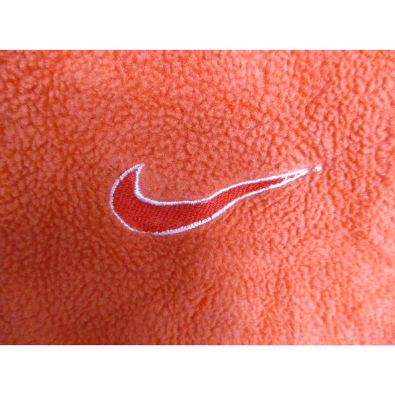 Nike VINTAGE Nike Pullover Mens Medium Orange Fleece Half Zip Embroidered Swoosh 90s USA Jacket Mens Size US M / EU 48-50 / 2 - 2 Thumbnail