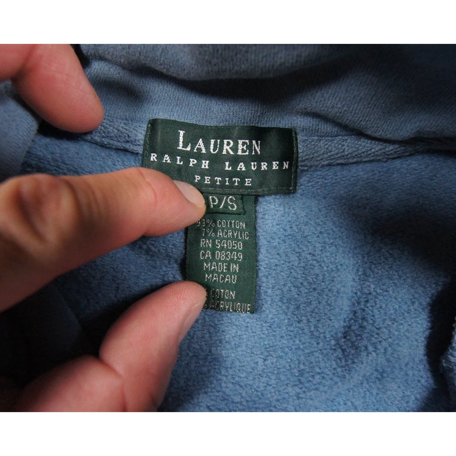 Ralph Lauren VINTAGE Lauren Ralph Lauren Sweater Pullover Women’s Small Blue 1/4 Zip Fleece Casual Size S / US 4 / IT 40 - 6 Thumbnail