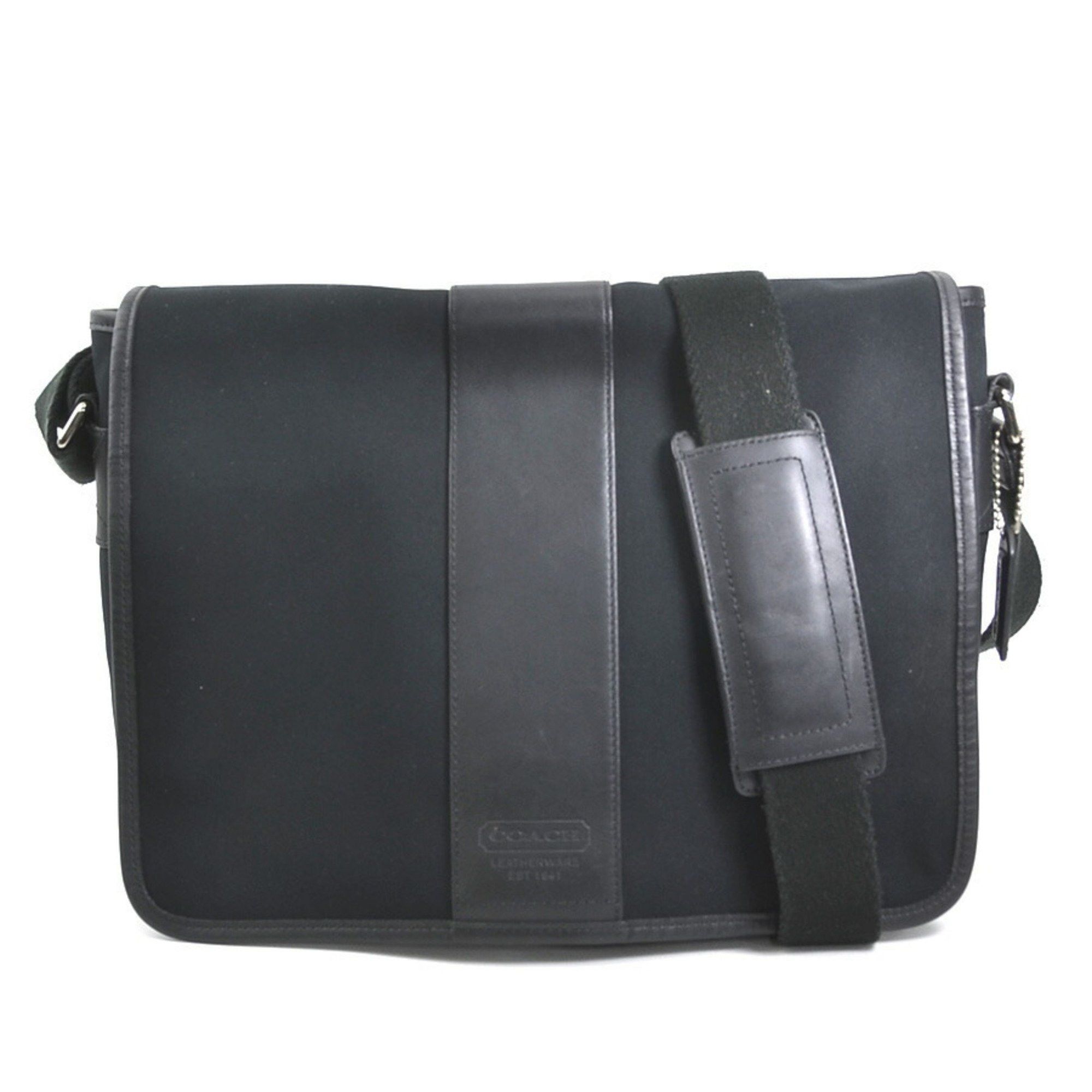 Coach Coach Shoulder Bag Canvas Leather Black Men's 55760k Size ONE SIZE - 1 Thumbnail