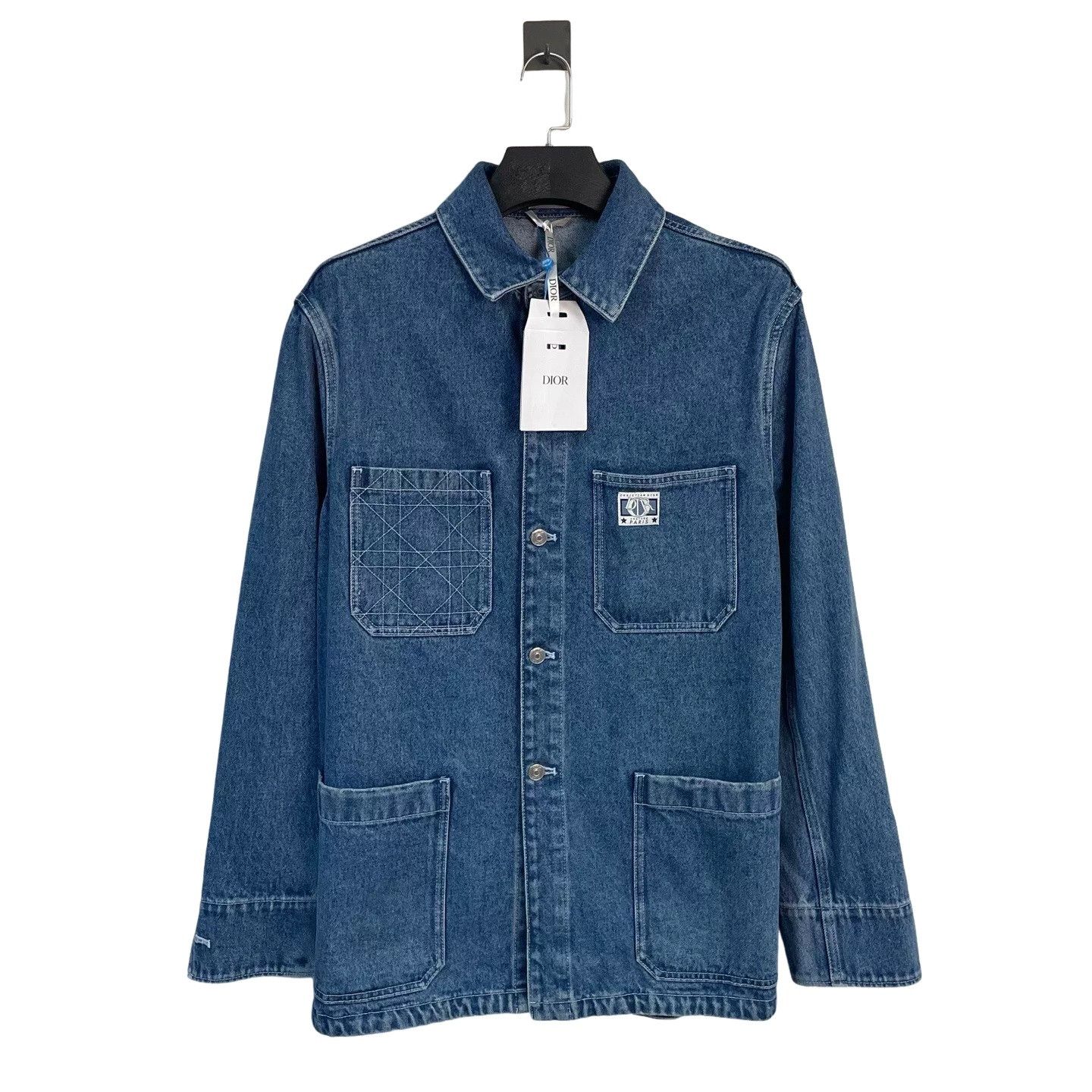 Dior Dior Logo Embroidery Denim Jacket Size 52 Size US L / EU 52-54 / 3 - 1 Thumbnail