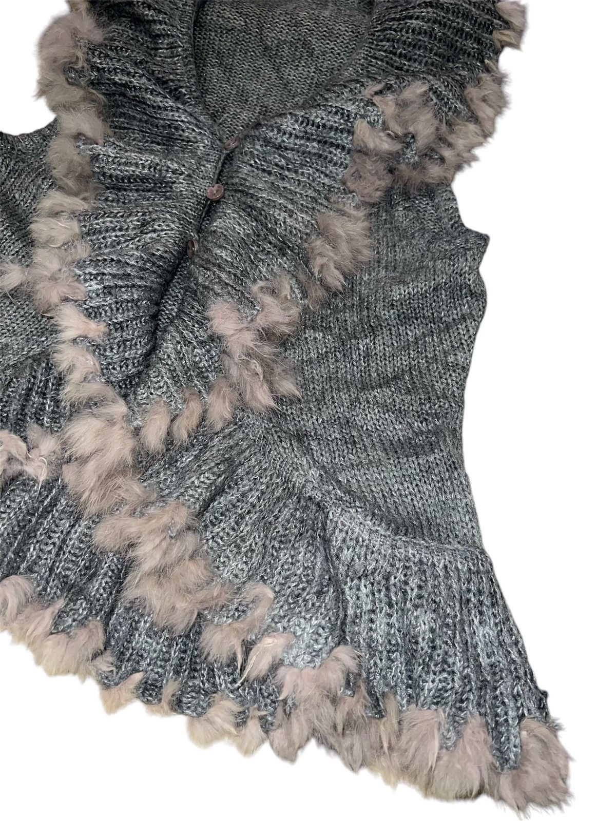 Japanese Brand Fairy grunge grey knit fur ruffle 🪶➕ Size M / US 6-8 / IT 42-44 - 4 Thumbnail