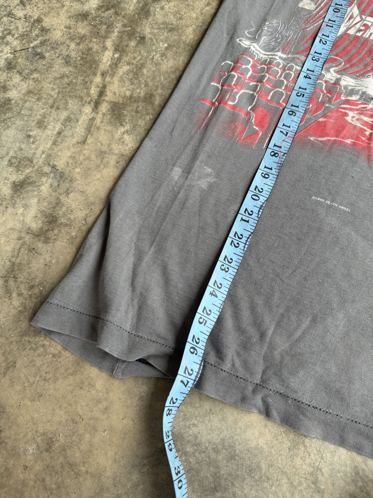 Band Tees × Vintage *RARE* 1990 90s VINTAGE DEATH ANGEL FADED DISTRESSED METAL Size US L / EU 52-54 / 3 - 8 Thumbnail