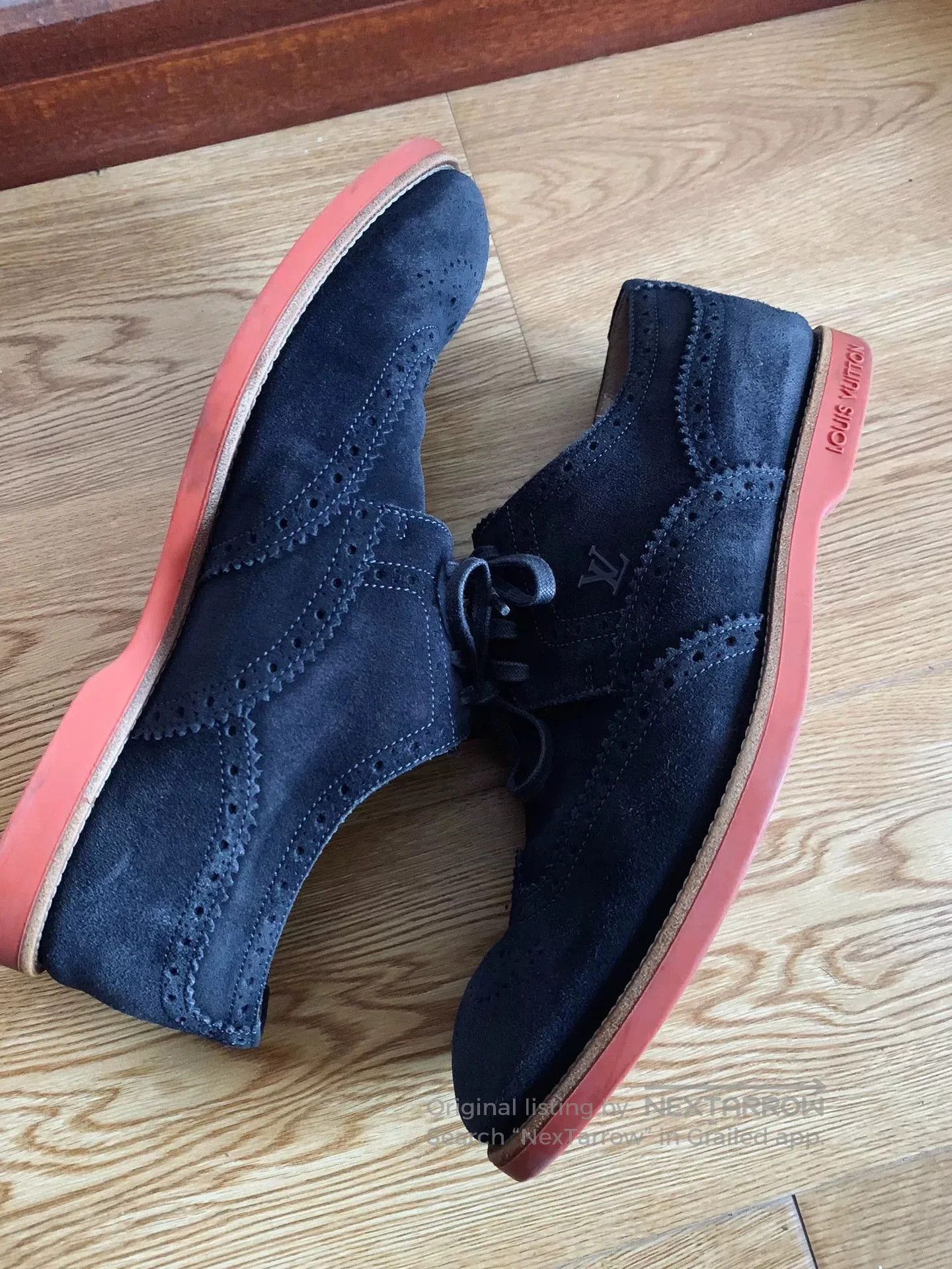 Louis Vuitton Louis Vuitton Suede Embossed Leather Shoes. Size US 6 / EU 39 - 1 Thumbnail