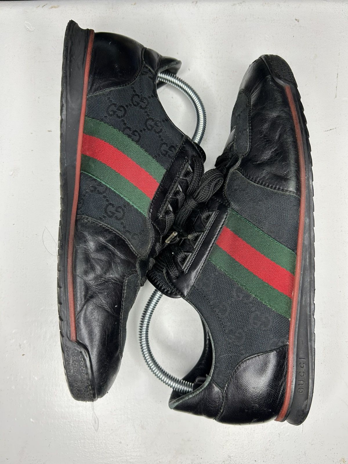 Gucci Gucci GG Web Stripe Mens Size 9G / 9.5 US Mens Black Sneaker Size US 9.5 / EU 42-43 - 5 Thumbnail