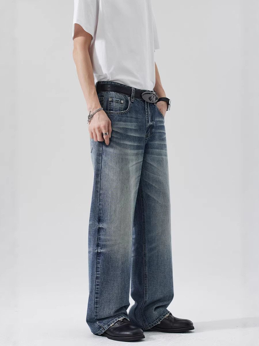 Japanese Brand Men's American Vintage Washed & Distressed Whiskered Jeans Size US 32 / EU 48 - 4 Thumbnail