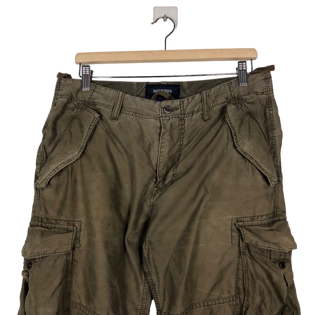 Hysteric Glamour 🔥Vintage Flare Cargo Pants Back Number Japan Multi Pockets Size US 32 / EU 48 - 3 Thumbnail