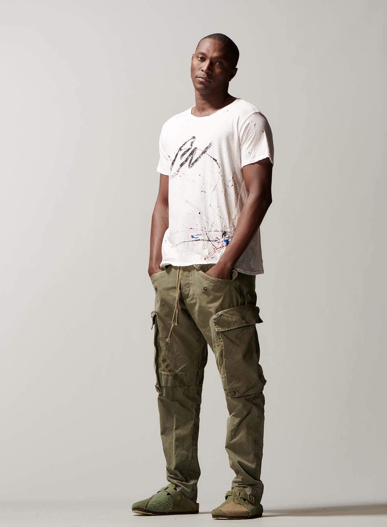 Greg Lauren Greg Lauren White Paint Splatter Tee Size US L / EU 52-54 / 3 - 3 Thumbnail