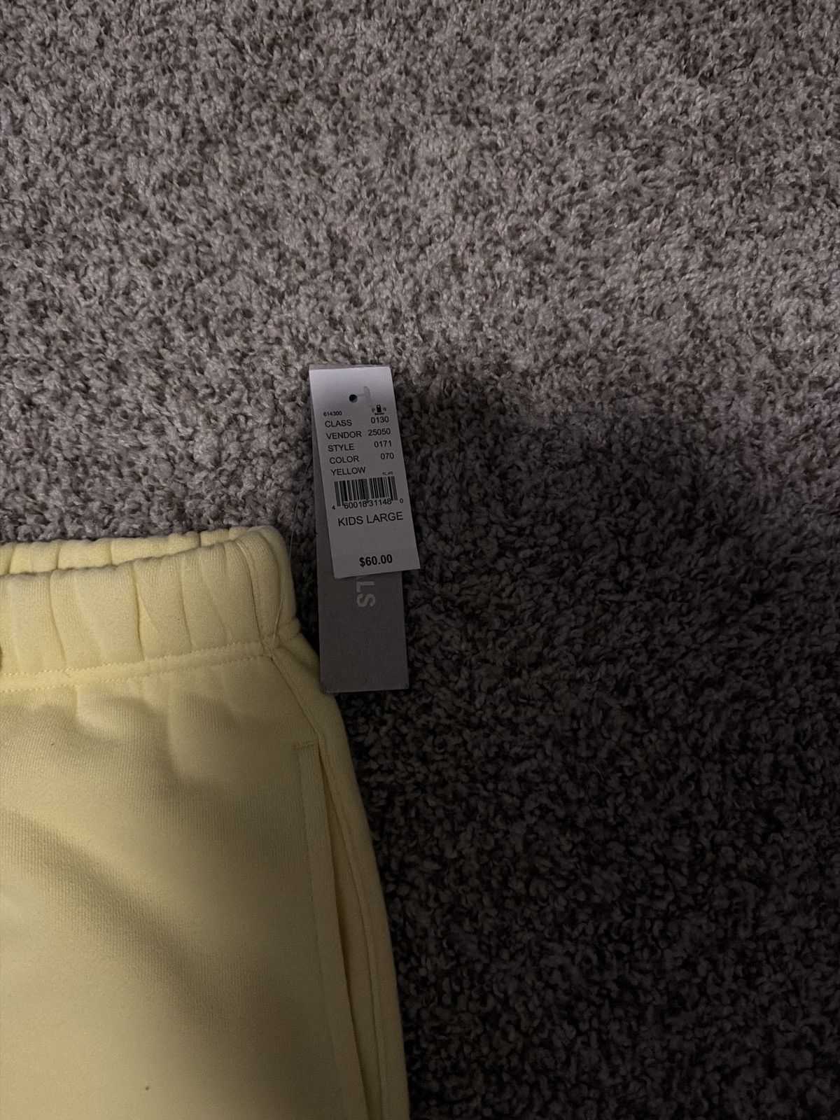 FOG FOG Essentials Kids Lemonade Sweatpants Kids Sz Large Size US 26 / EU 42 - 3 Thumbnail