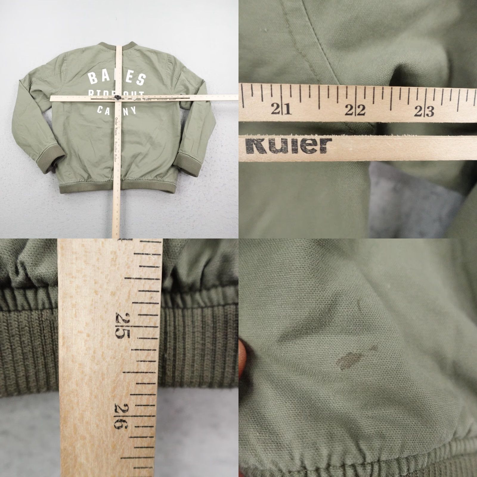 RVCA VINTAGE RVCA Jacket Womens Large Green Babes Ride Out Bomber Motorcycle Dirt Bike Coat Size L / US 10 / IT 46 - 9 Thumbnail