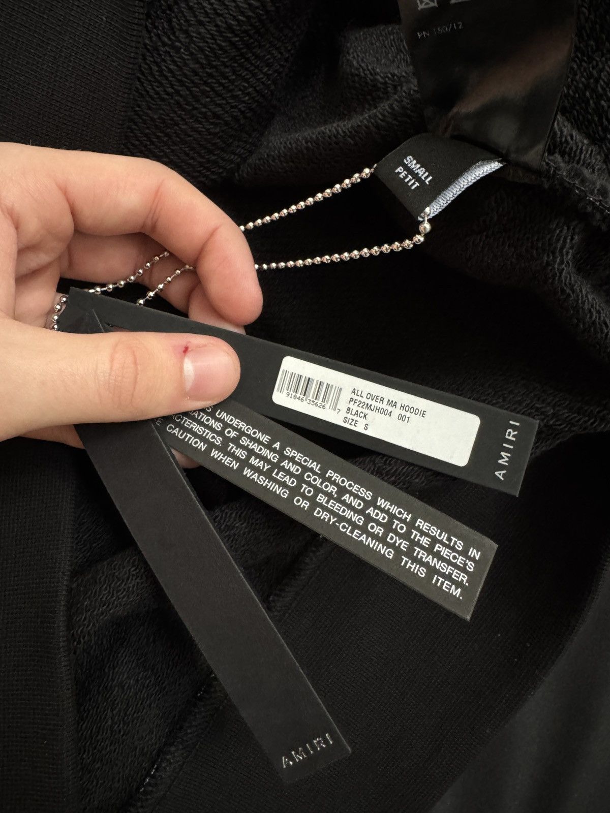 Amiri AMIRI ALL OVER MA BLACK HOODIE Size US S / EU 44-46 / 1 - 6 Thumbnail