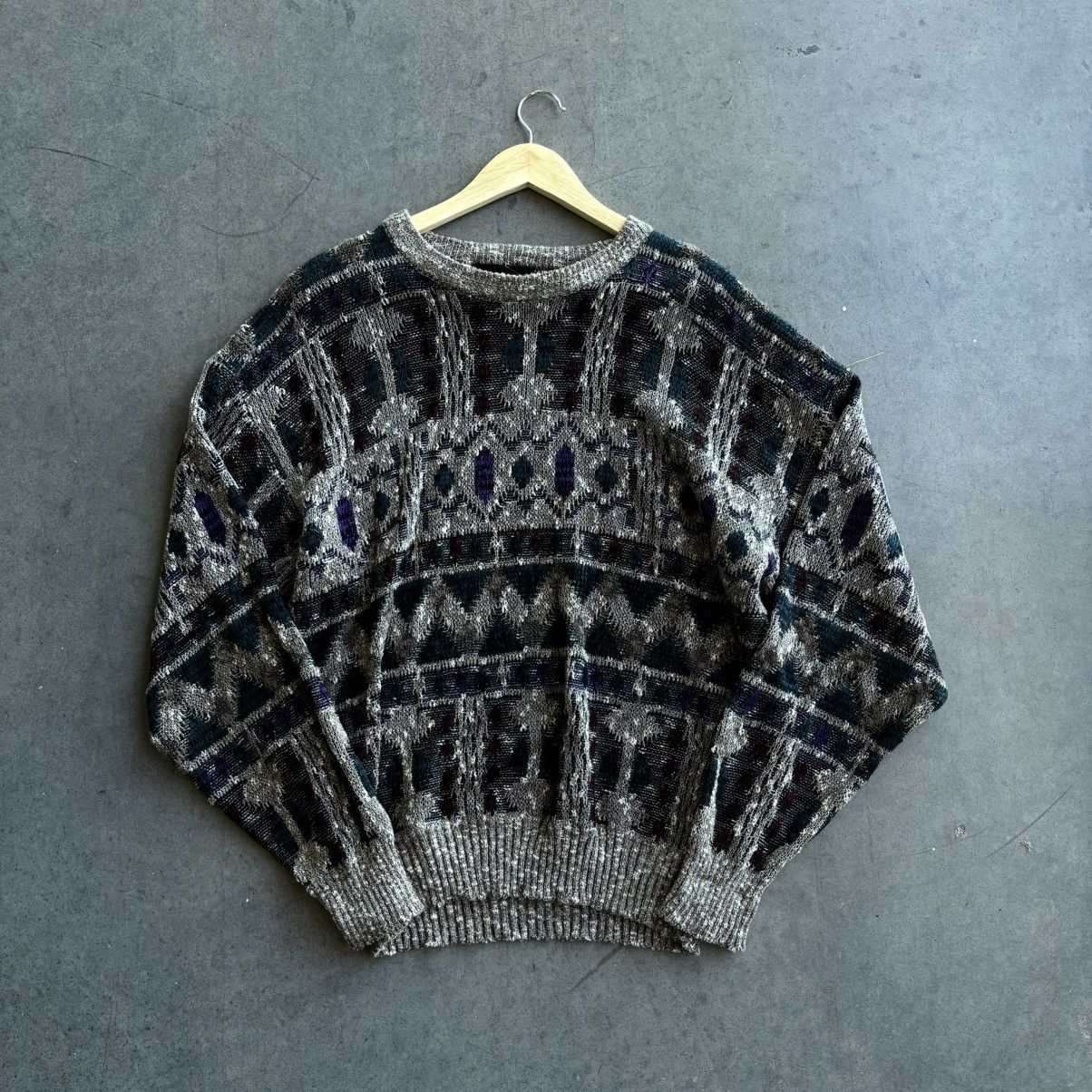 Other Vintage 80's Expressions Knit Sweater coogi Style Pattern Size US L / EU 52-54 / 3 - 1 Thumbnail