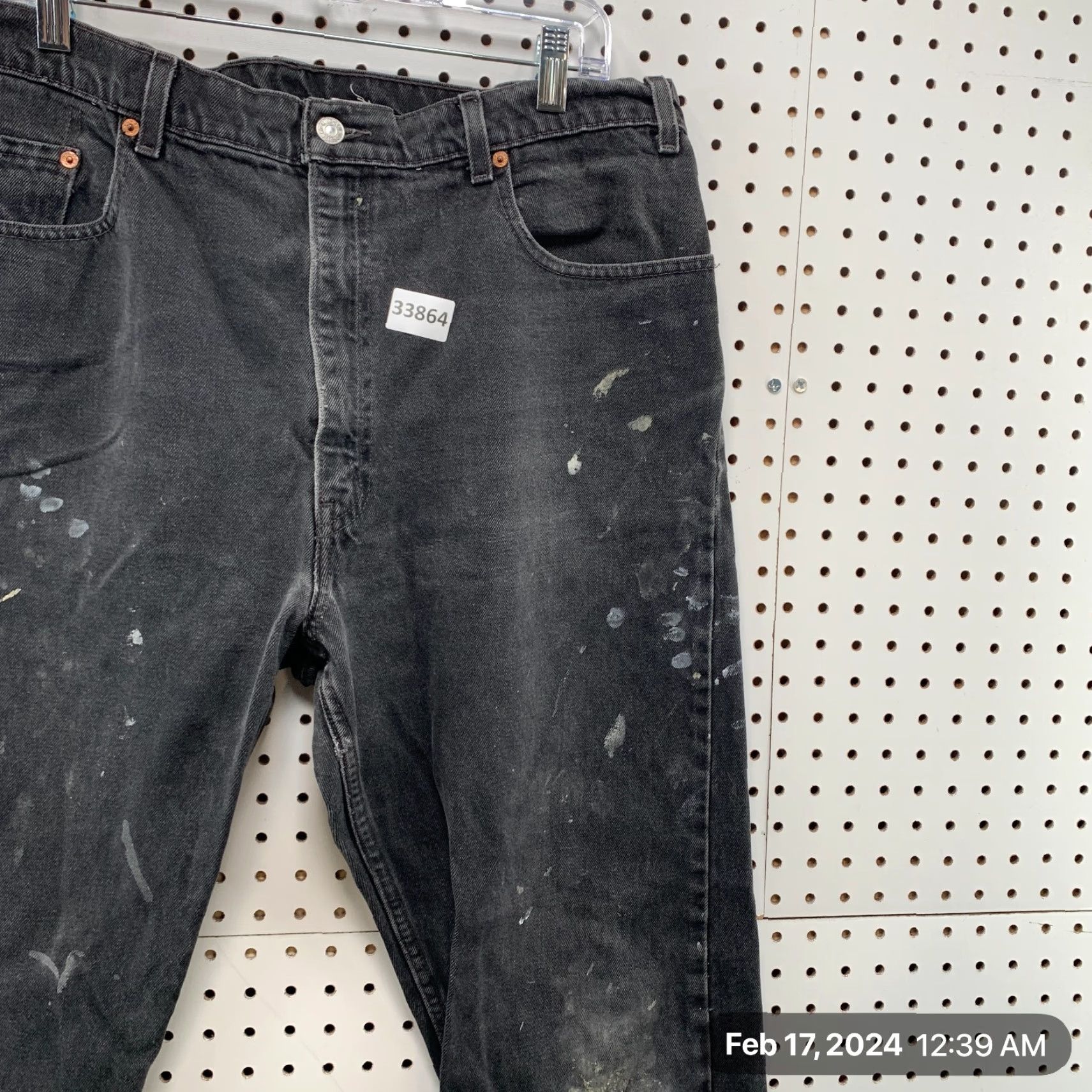 Levi's VINTAGE Levi’s 505 Black Denim Jeans Mens FITS Size 38x31.5 Regular Straight 90s Size US 38 / EU 54 - 6 Thumbnail