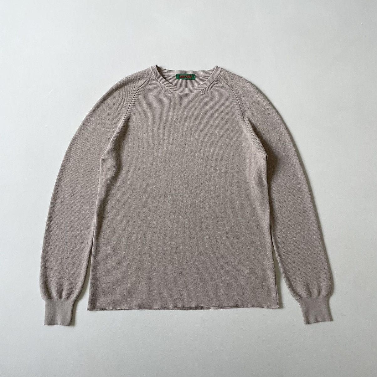 Casey Casey Beige ‘Rib Stitch’ Knit Cotton Sweater Size US XL / EU 56 / 4 - 2 Thumbnail