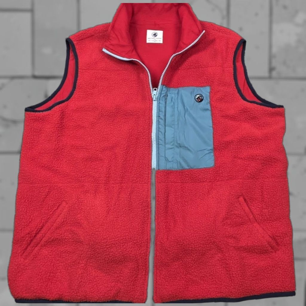 Southern Proper Southern Proper Vest Shirt Mens L Red Blue Full Zip Fleece Outdoor Size US L / EU 52-54 / 3 - 1 Thumbnail