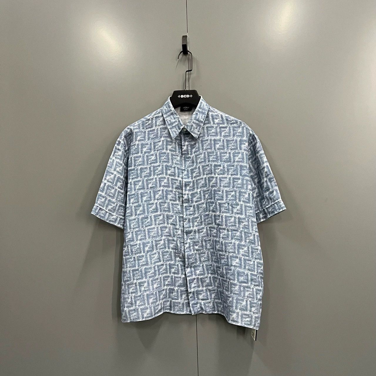 Fendi fendi blue short sleeve patterned shirt Size US M / EU 48-50 / 2 - 1 Thumbnail