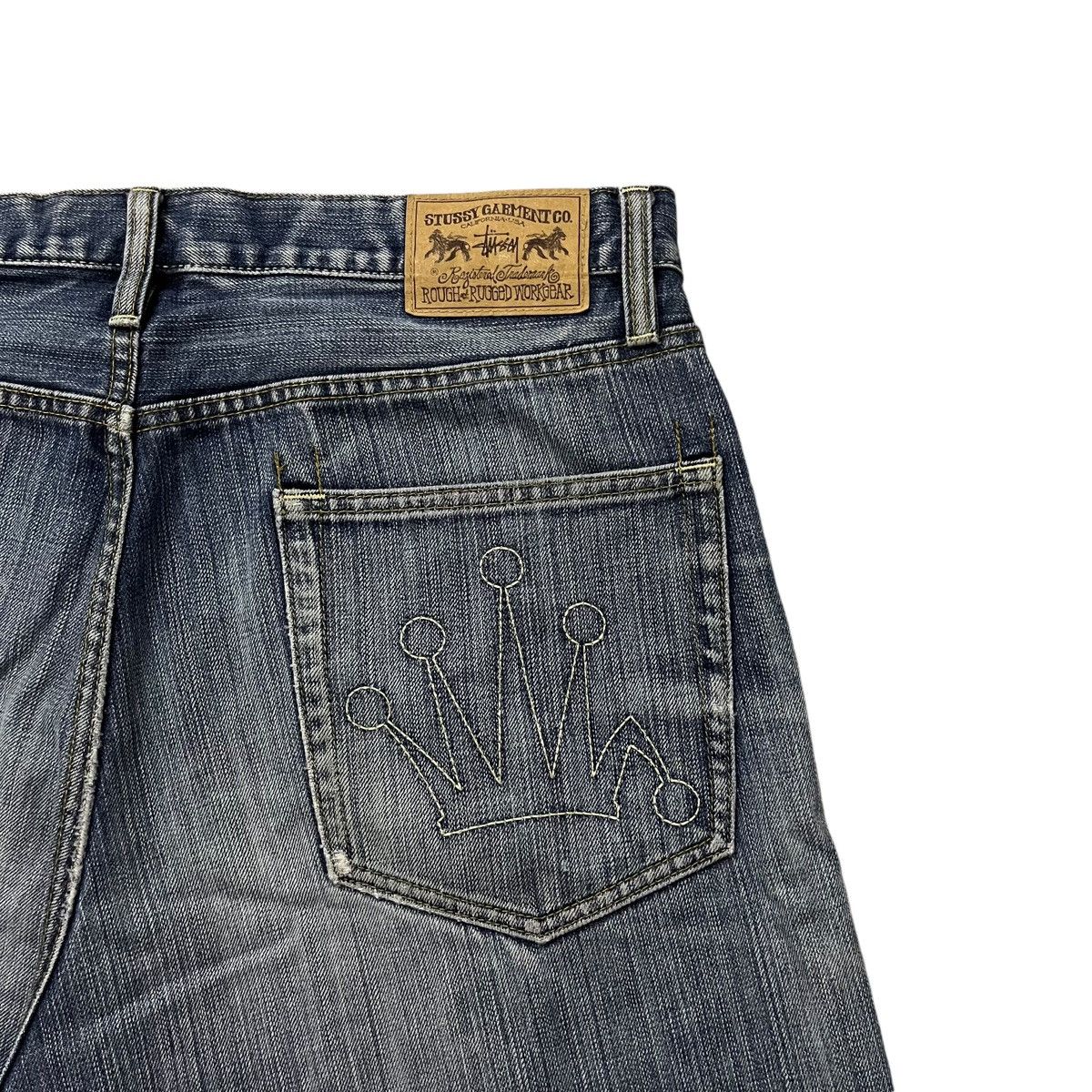 Stussy × Vintage VINTAGE STUSSY CROWN ROUGH RUNGGED DENIM JEANS Size US 34 / EU 50 - 3 Thumbnail