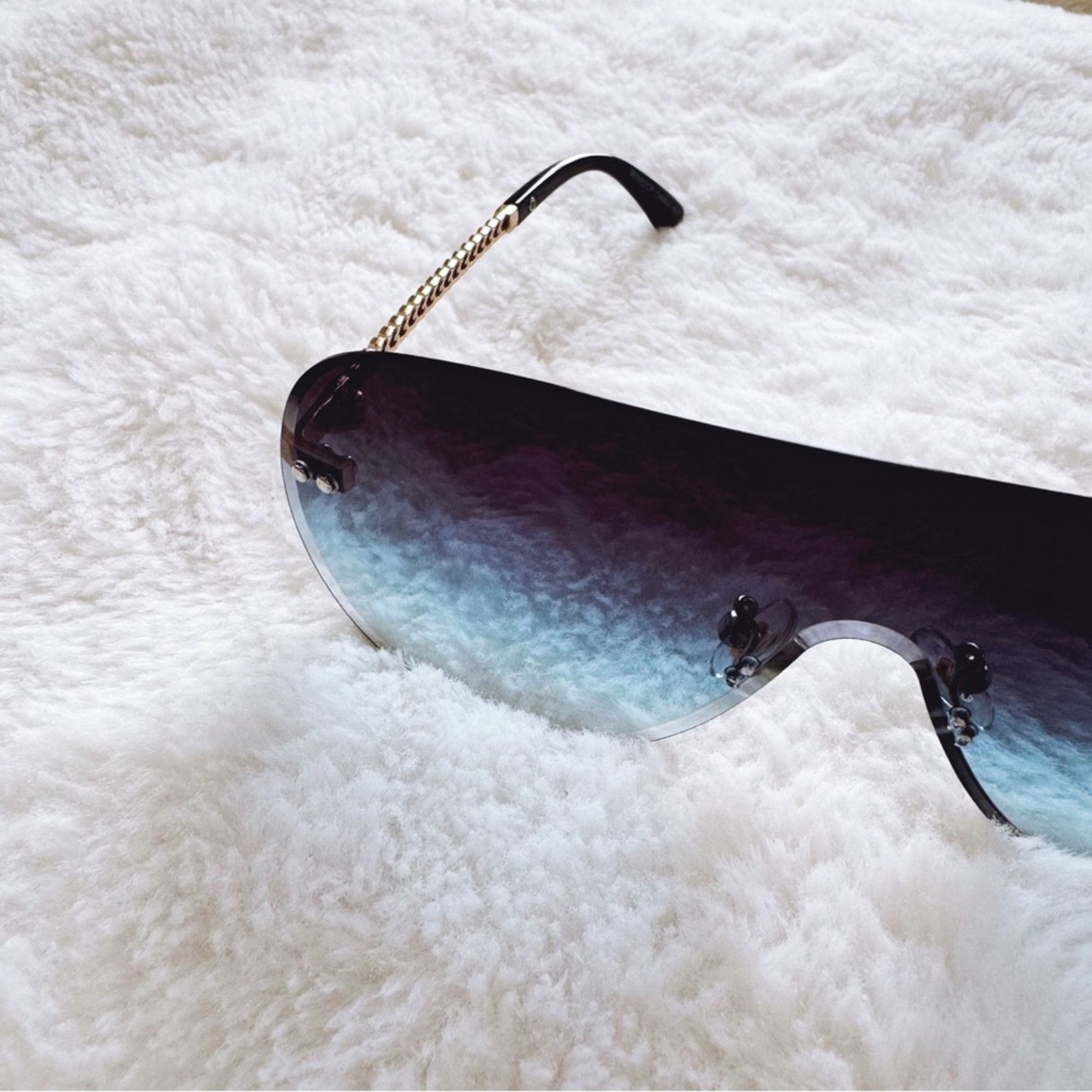 Other Jasmine Clear Blue Sleek Single-Lens Sunglasses Size ONE SIZE - 3 Thumbnail