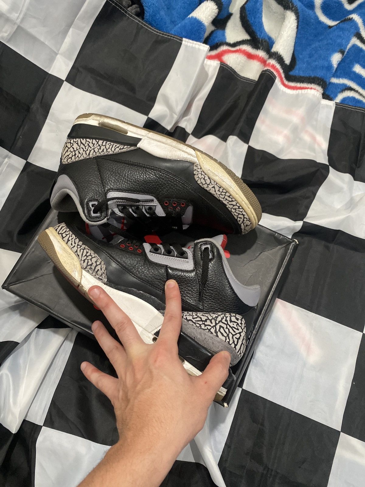 Jordan Brand Air Jordan 3 Black Cement size 8.5 Size US 8.5 / EU 41-42 - 5 Thumbnail