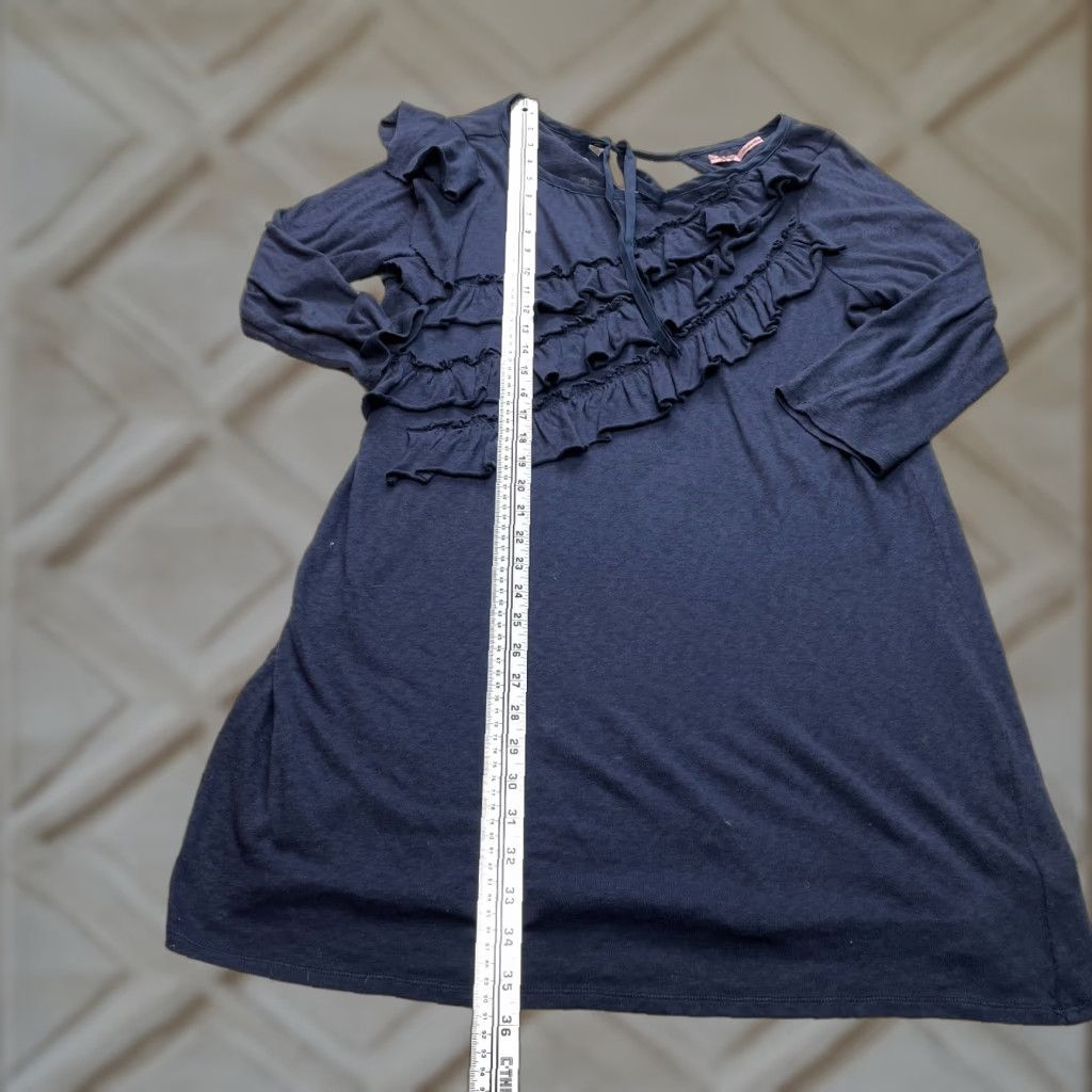 Juicy Couture VINTAGE Juicy Couture Shirt Dress Womens XL Blue Long Sleeve Cotton w/ Silk Trimming Size XL / US 12-14 / IT 48-50 - 1 Thumbnail