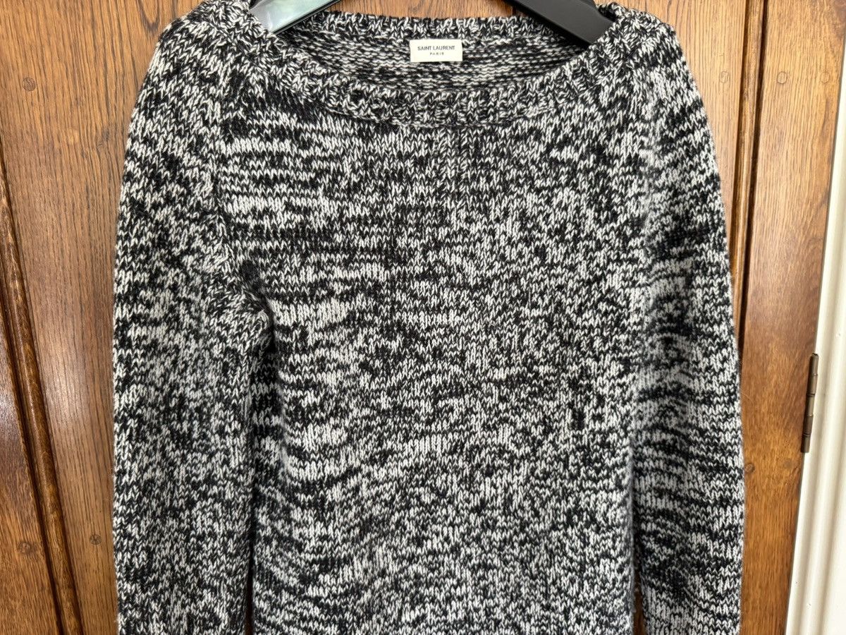 Saint Laurent Paris 1/1 FW16 Saint Laurent sample sweater leather wool scoop Size US S / EU 44-46 / 1 - 10 Thumbnail
