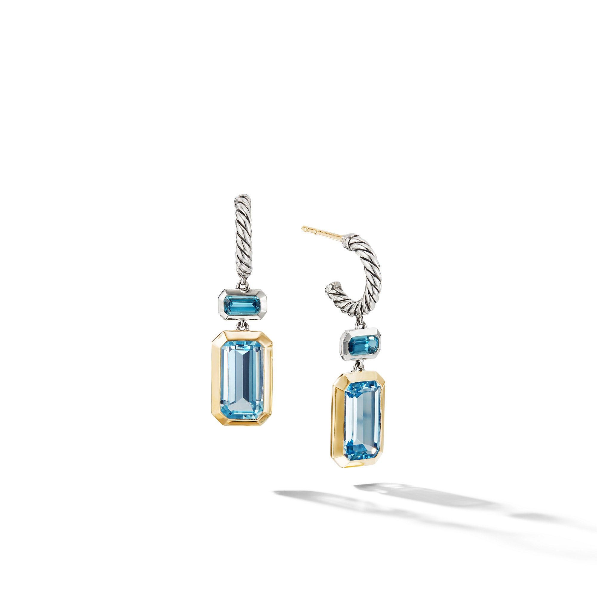 David Yurman o1w1db10525 E14643 Earrings with Blue Topaz and 18K Gold Size ONE SIZE - 1 Preview