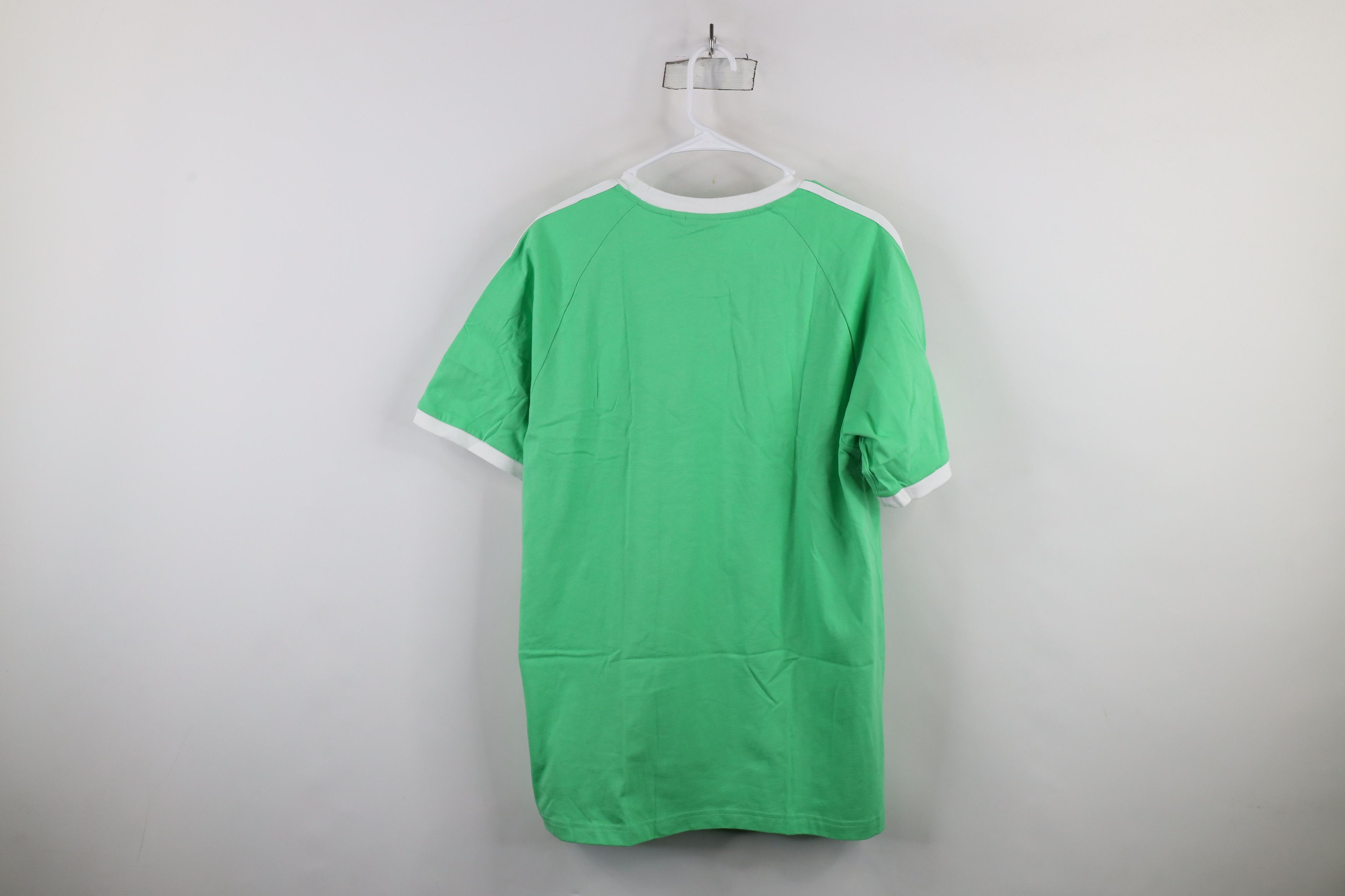 Adidas × Vintage New Adidas Trefoil Striped Short Sleeve Ringer T-Shirt Green Size US L / EU 52-54 / 3 - 9 Thumbnail