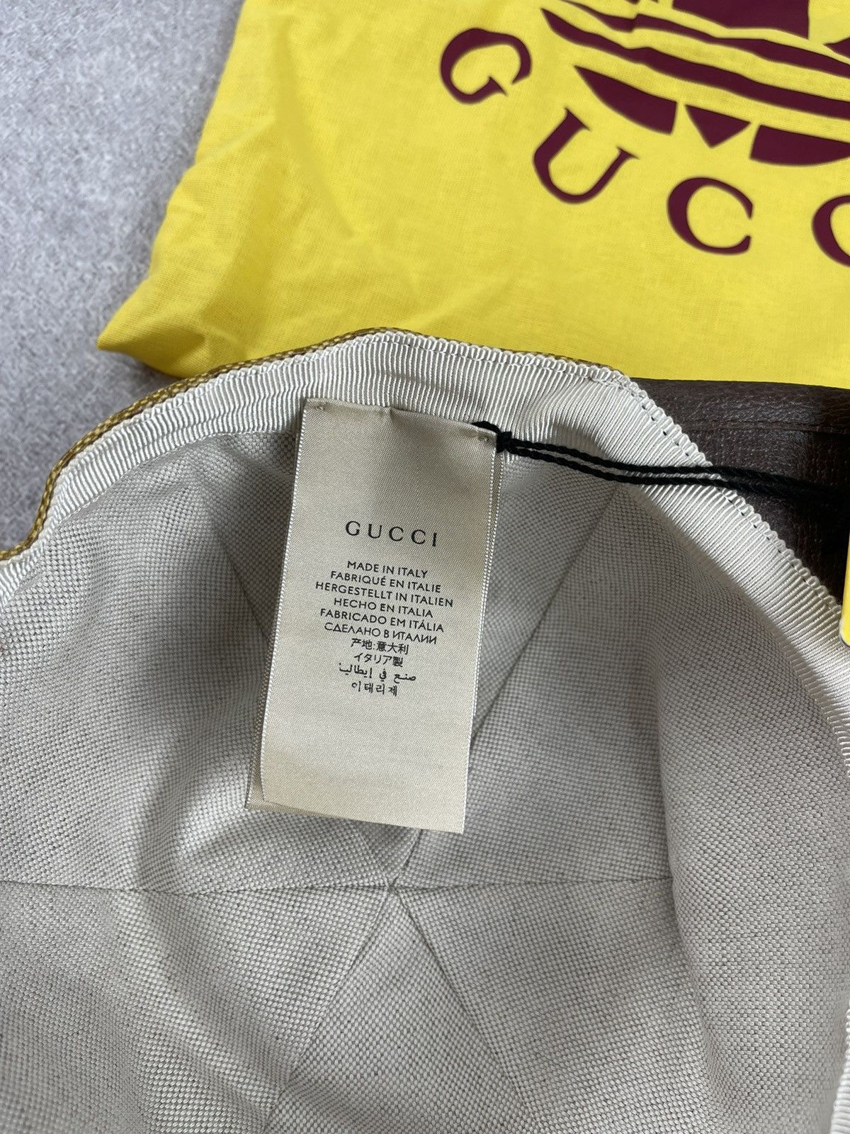 Adidas × Gucci Gucci x Adidas GG Monogram Canvas Leather Baseball Cap Size ONE SIZE - 12 Thumbnail