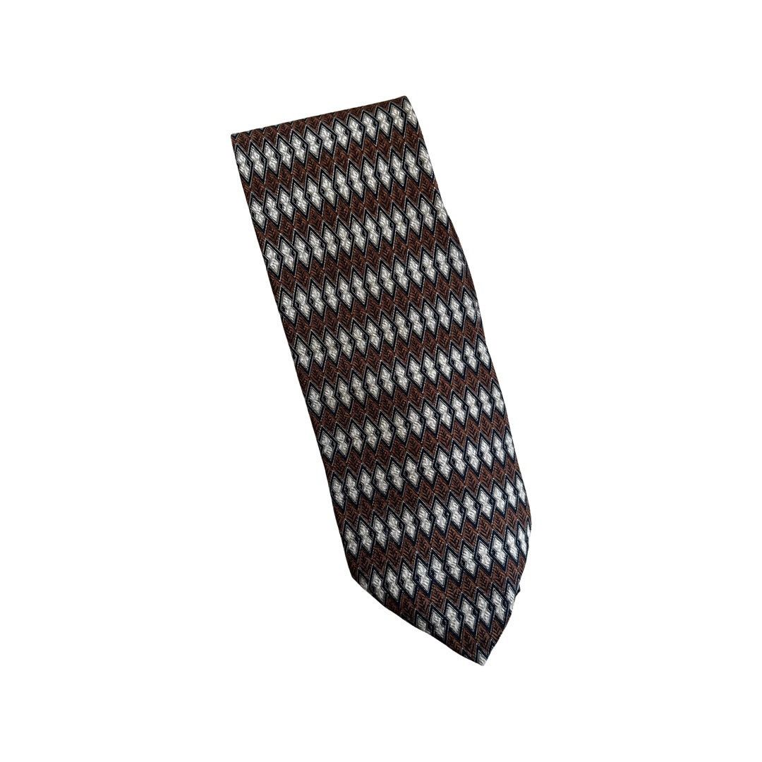 Kenneth Cole Vintage Kenneth Cole 90s Silk Necktie Brown Tan Neutral Size ONE SIZE - 1 Thumbnail
