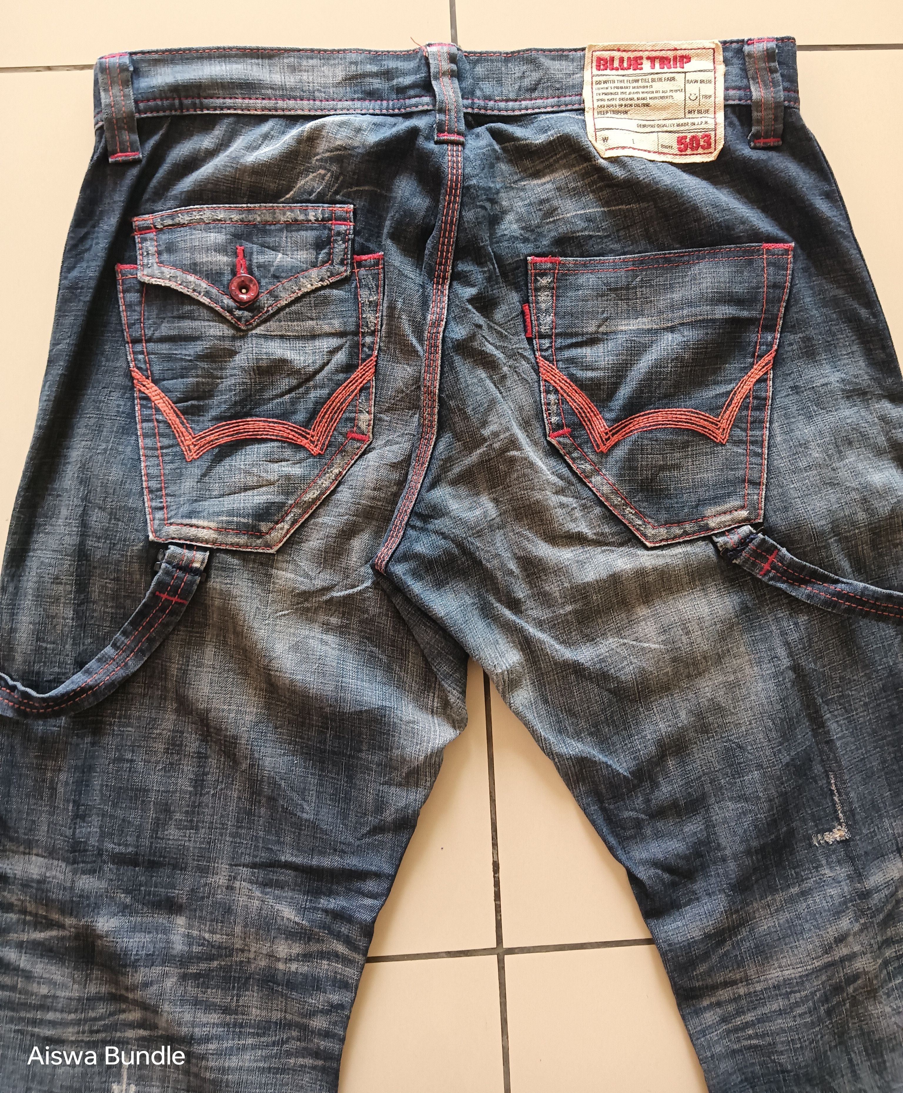 Edwin × Japanese Brand Edwin Blue Trip Distressed Denim Size US 38 / EU 54 - 15 Thumbnail