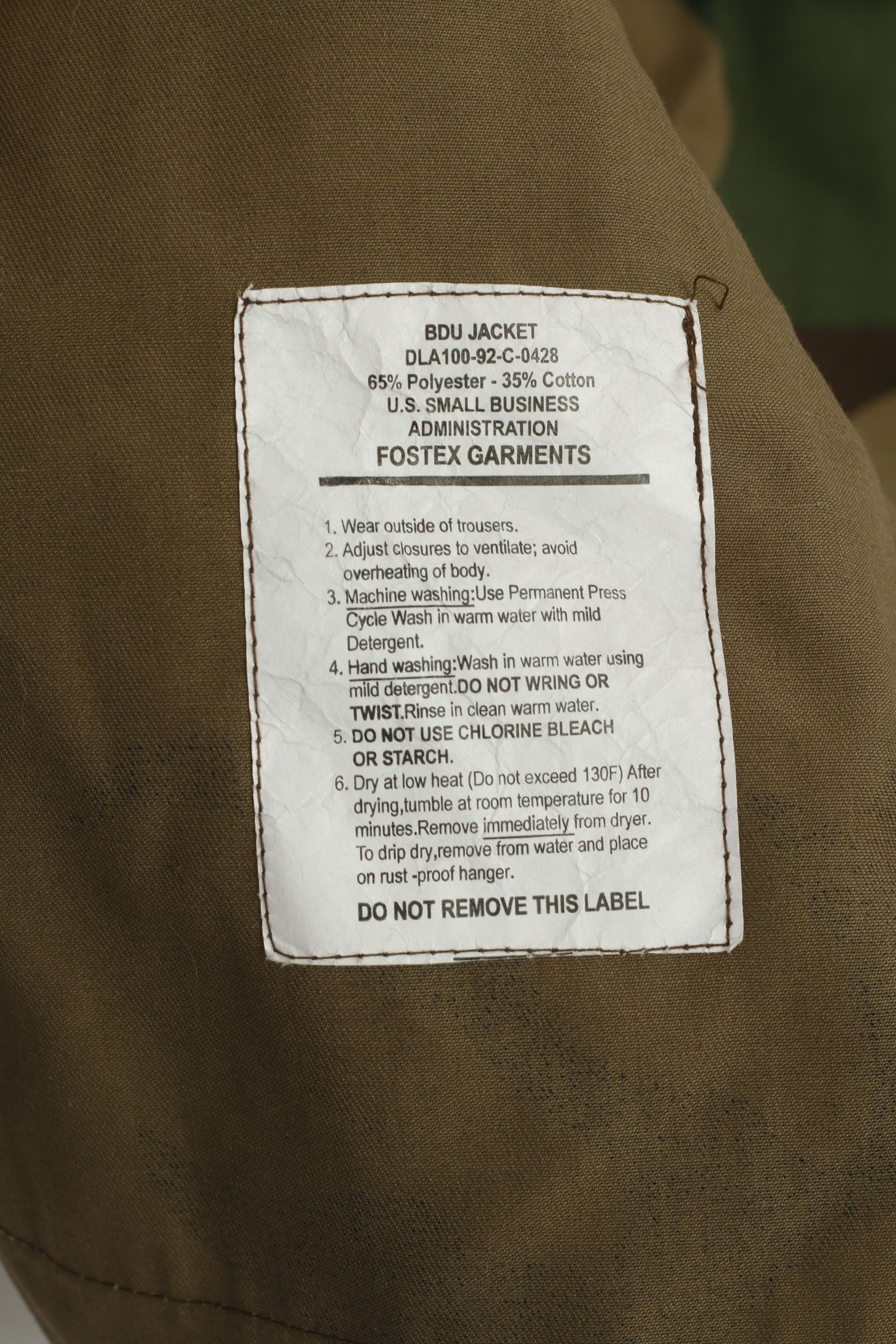 Vintage Fostex Garments Men L Jacket Green Cotton NATO Military 8525 Size US L / EU 52-54 / 3 - 6 Thumbnail