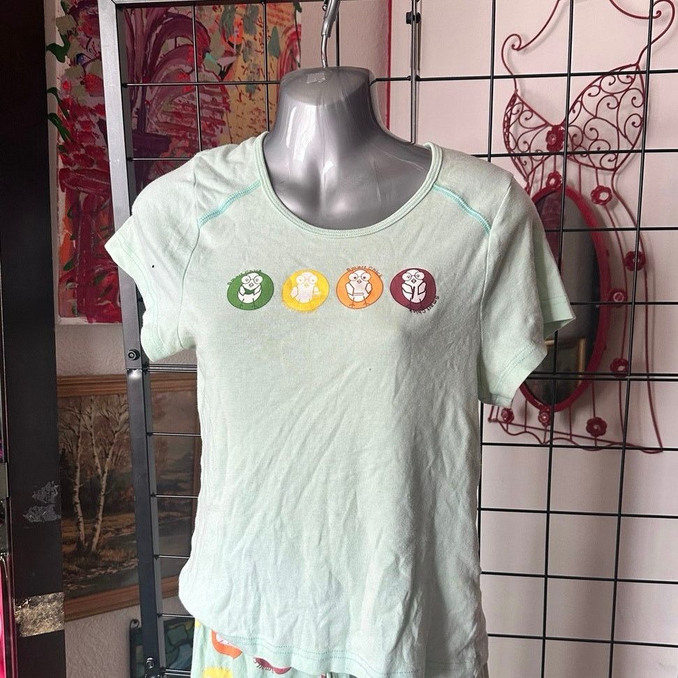 Other pajamagram green smart chick graphic pajama set Size ONE SIZE - 2 Thumbnail