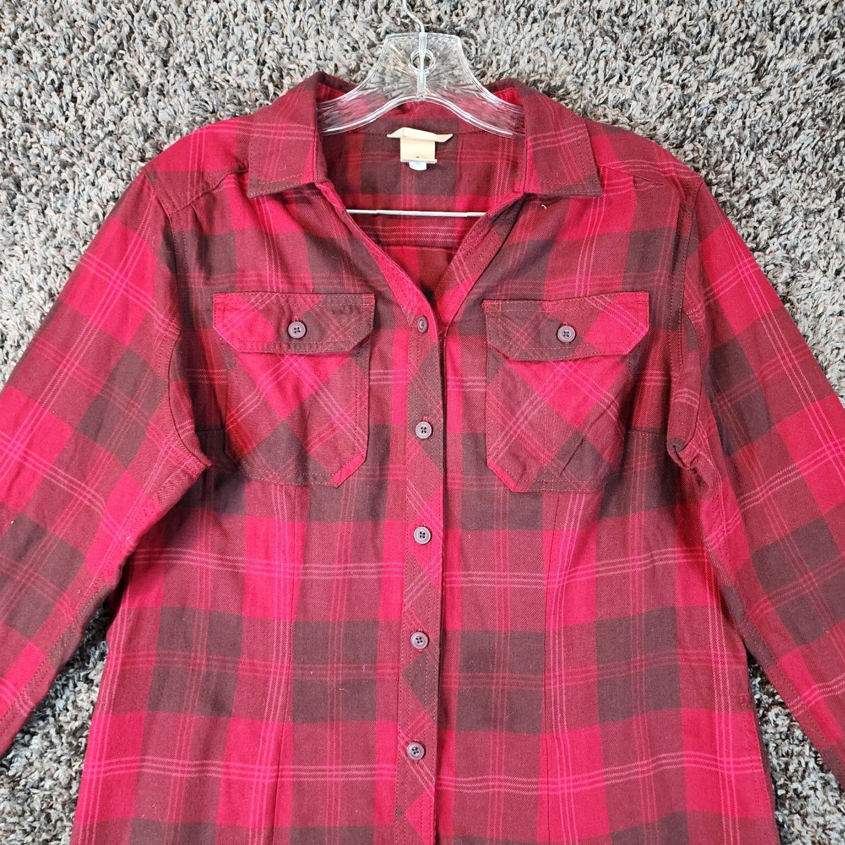 Vintage DULUTH Womens Shirt Red Plaid Long Sleeve Button-Up Size S Flannel Womens Size S / US 4 / IT 40 - 3 Thumbnail