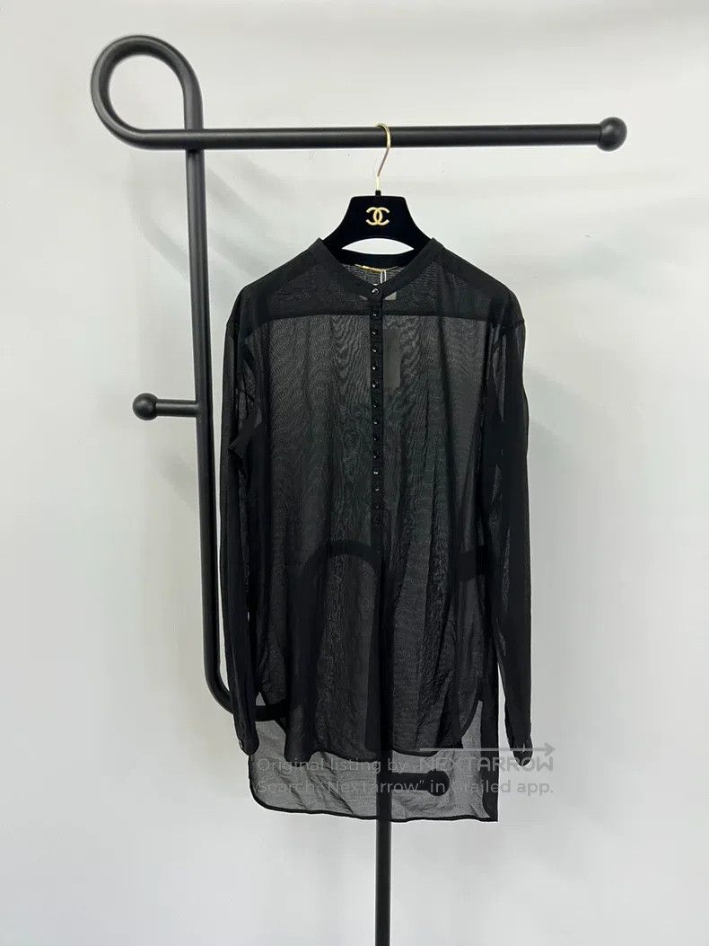 Saint Laurent Paris Saint Laurent Paris Black slim fit long-sleeved shirt Size XS / US 0-2 / IT 36-38 - 1 Thumbnail