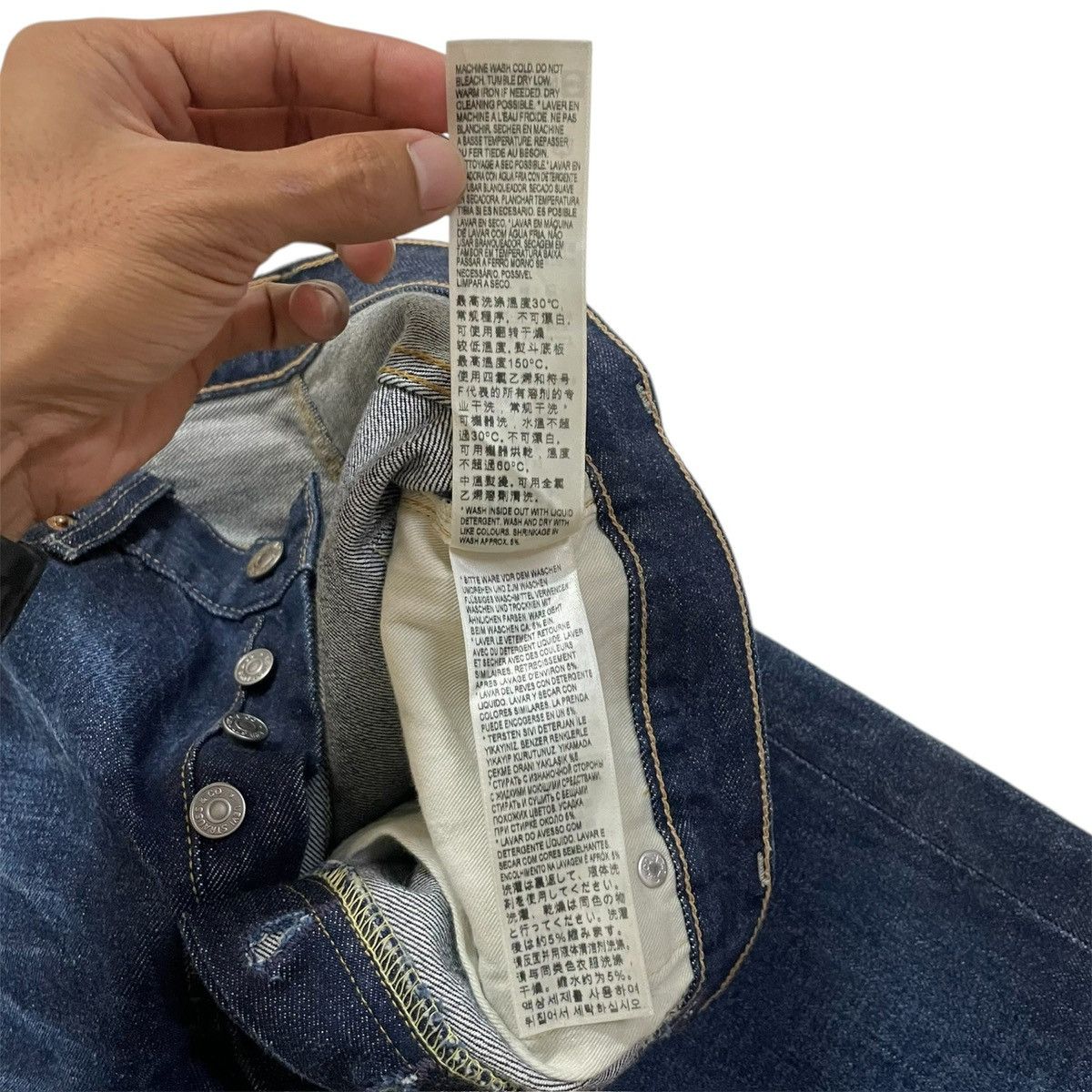 Levi's "Levi's 66501 LVC 1966 501XX Selvedge - Dark Wash" Size US 28 / EU 44 - 11 Thumbnail