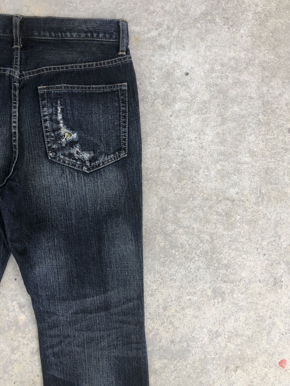 PPFM Japanese PPFM Distressed Patchwork Jeans Size US 31 - 10 Thumbnail
