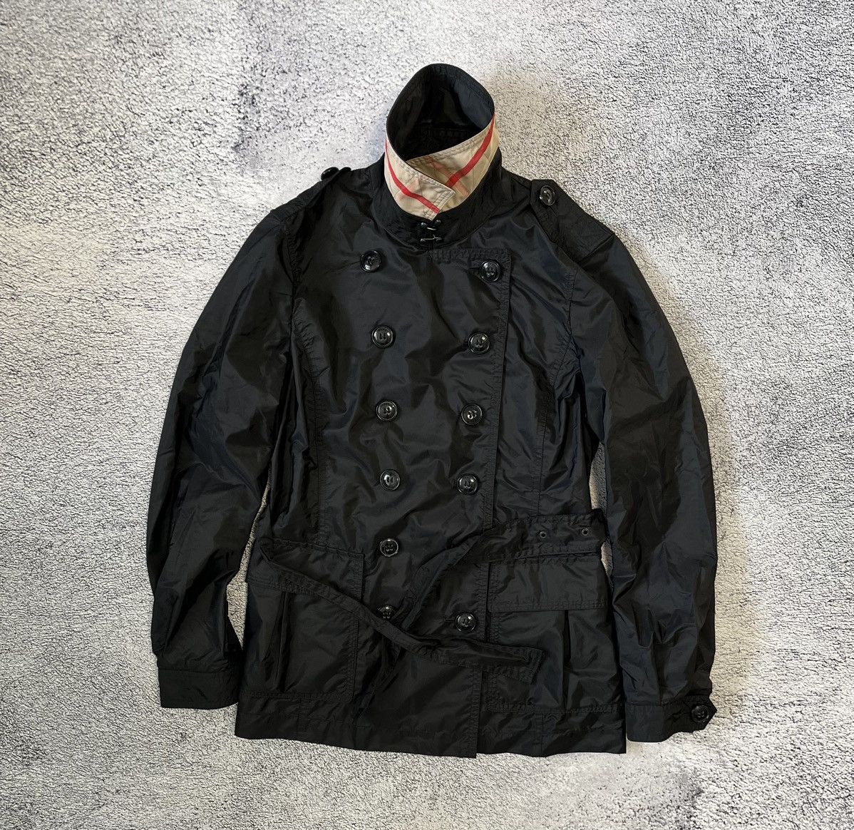 Burberry Burberry Brit Peasdale Short Trench Jacket Nova Check Nylon Size S / US 4 / IT 40 - 1 Thumbnail