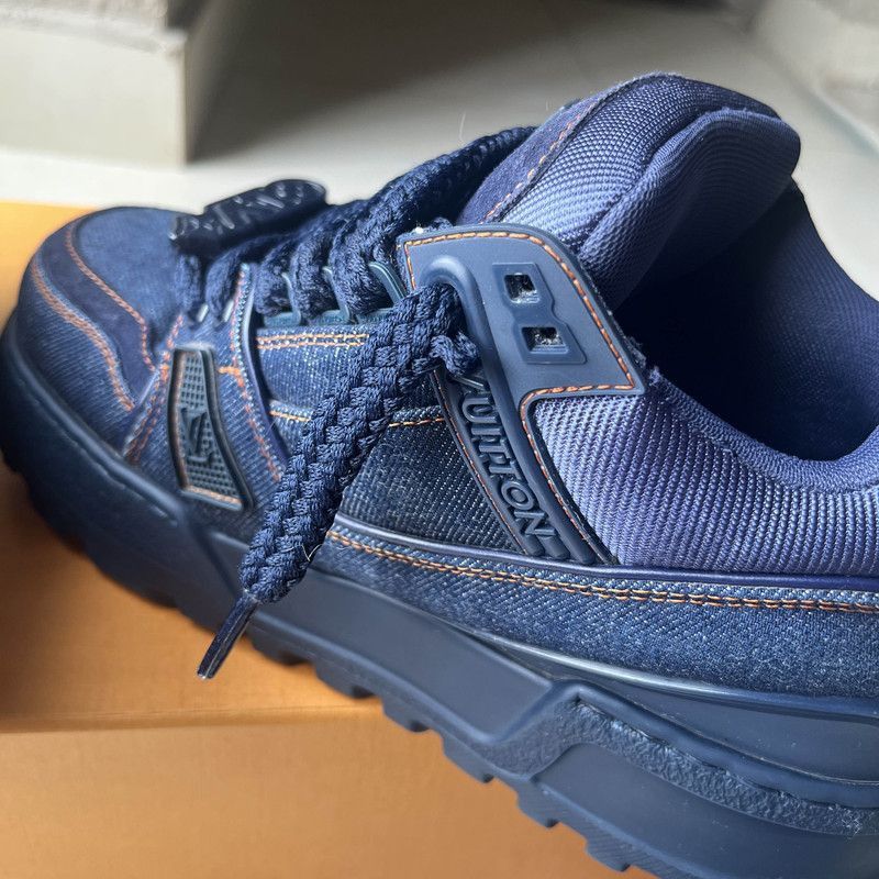 Louis Vuitton Louis Vuitton Trainer Maxi Denim Low-Top Sneakers -2508 Size US 7.5 / EU 40-41 - 8 Thumbnail