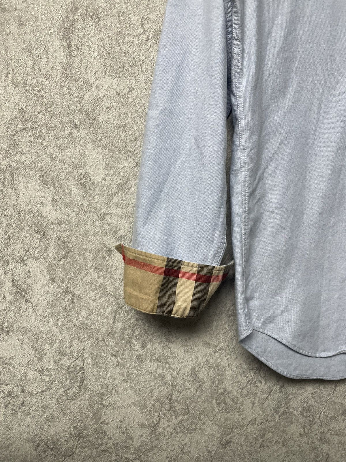 Burberry Vintage Burberry Nova Check Blue Long Sleeve Shirt Button Up Size US S / EU 44-46 / 1 - 2 Thumbnail