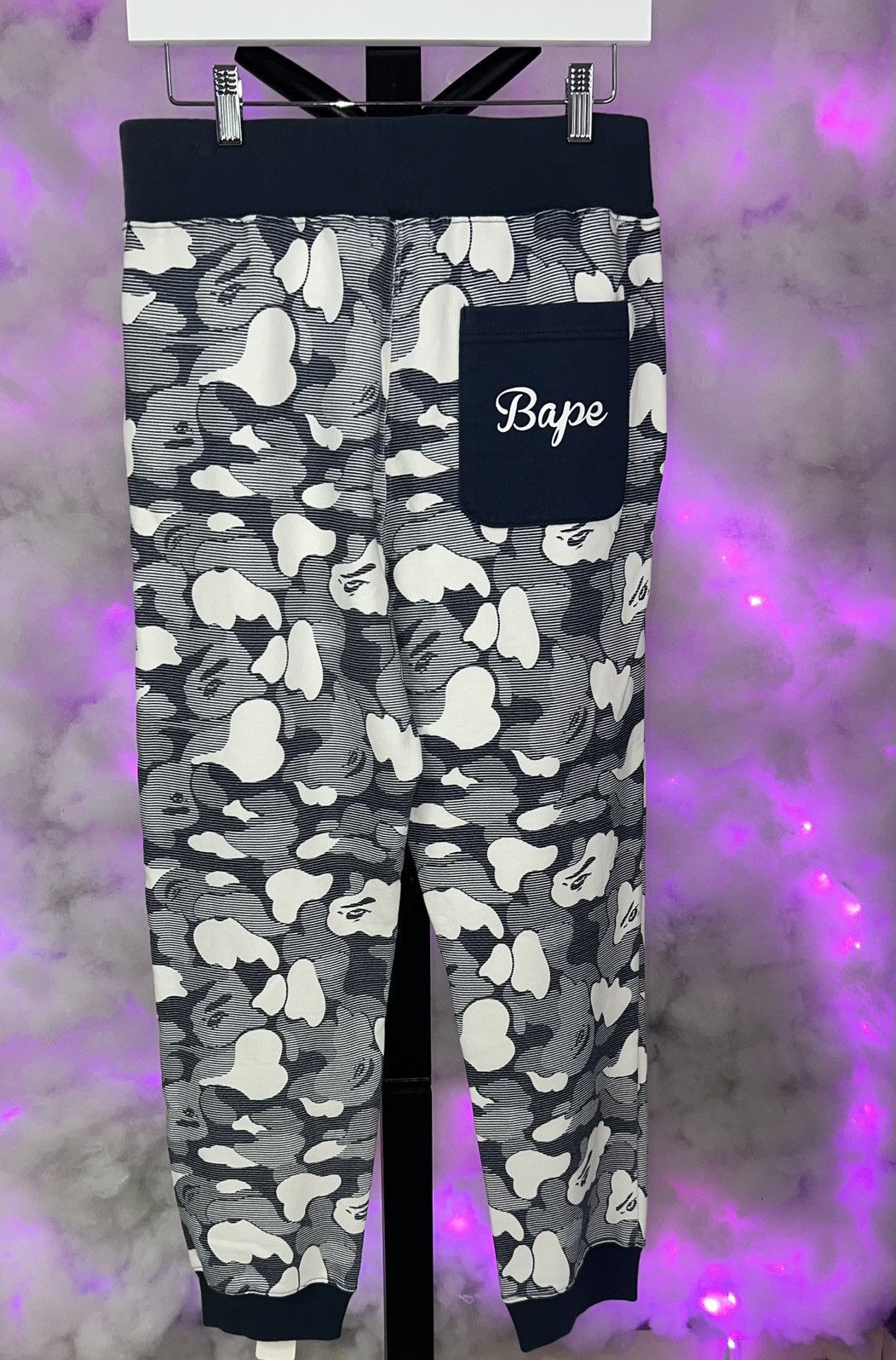 Bape Bape “Stripe Camo” Navy 🦓 Size US 28 / EU 44 - 2 Thumbnail